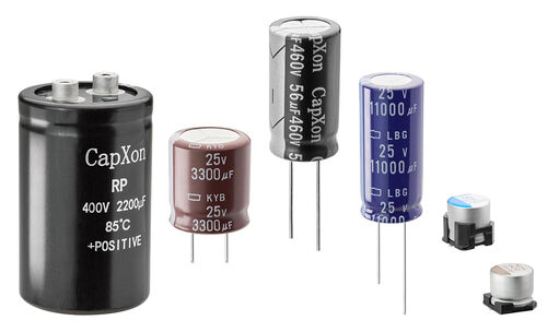 Aluminum electrolytic capacitors from CapXon and Chemi-Con