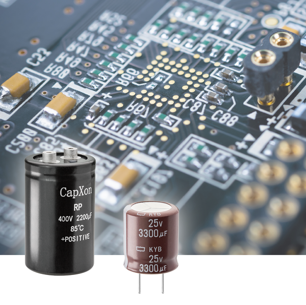 Aluminum electrolytic capacitors from CapXon and Chemi-Con